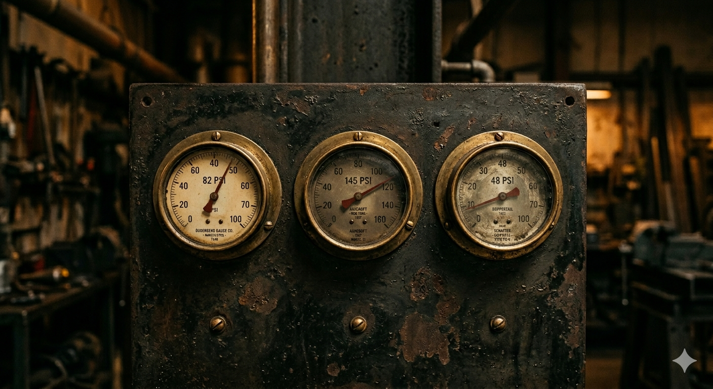 The Measuring Problem — three gauges, three readings, one balance sheet
